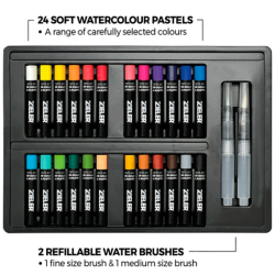 Zieler - Vandoplselige oliepasteller - 24 stk