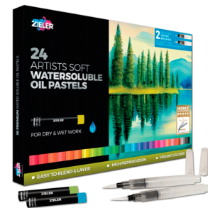 Zieler - Vandoplselige oliepasteller - 24 stk