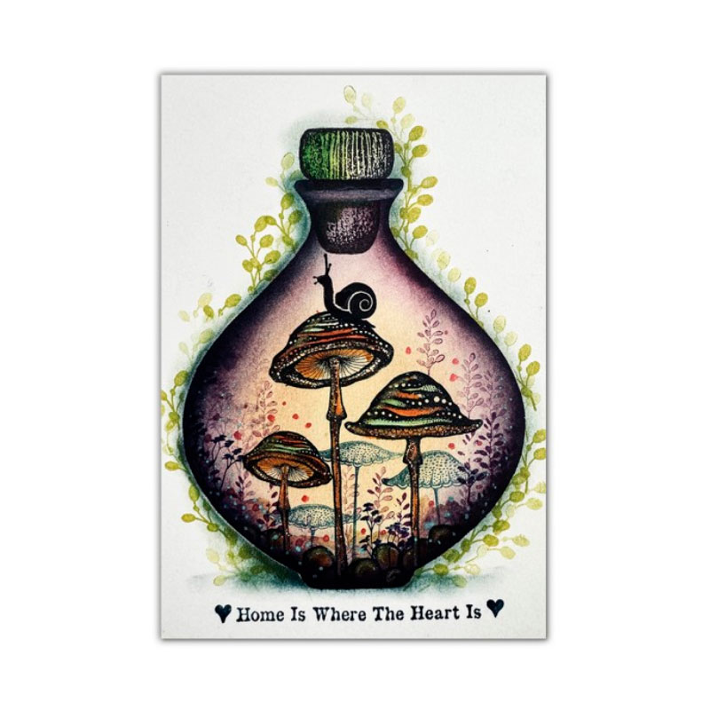 Lavinia - Stempel - Snailcap Single Mushroom - Kort & Scrap - Gavlhuset